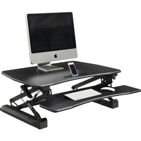 LORELL Desk Riser, Adjustable, Gas Lift, 35-1/2"Wx23-1/4"Dx19-1/2"H, BK LLR99553